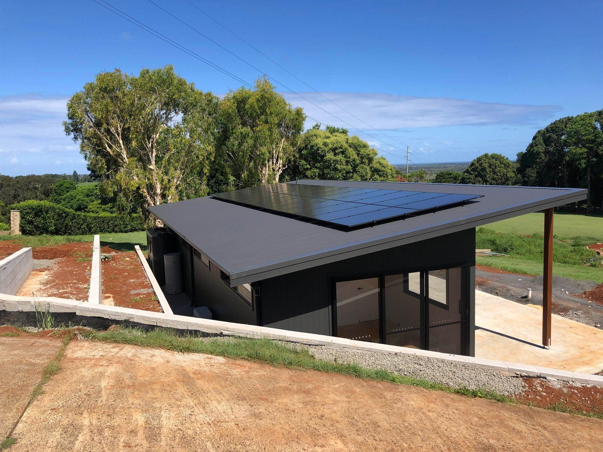 Solar panels installed on a residential rooftop